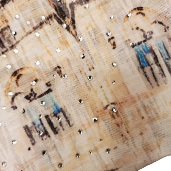 Knit Chich Italian scenery size small tunic. - Picture 3 of 6